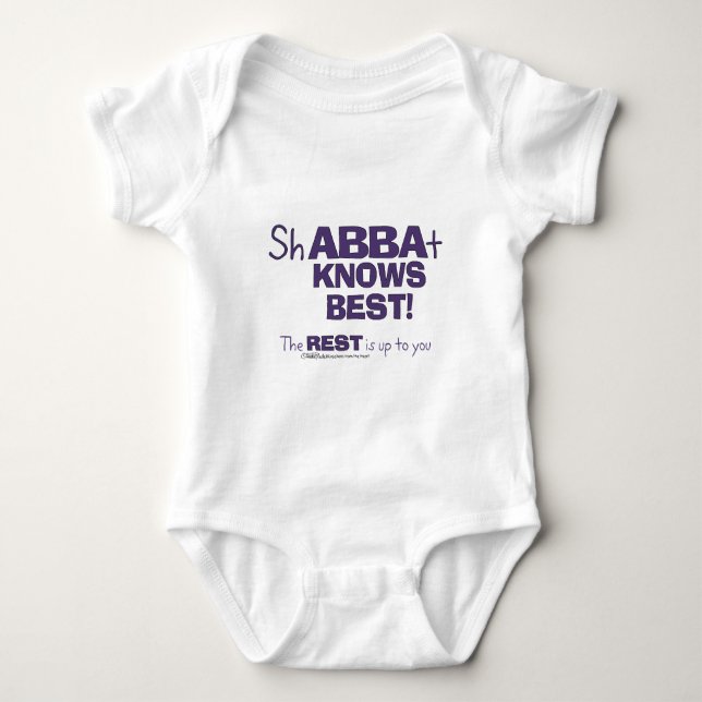 Body Para Bebé ShABBAt Abba lo sabe mejor (Anverso)