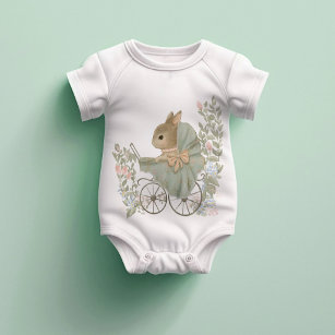 Body Para Bebé Shabby Chic Vintage Rabbit Baby Bodysuit