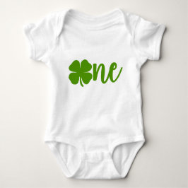 Body Para Bebé Shamrock Clover St. Patrick's Day ONE primer cumpl