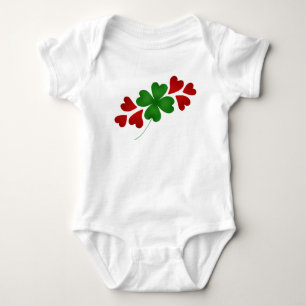 Body Para Bebé Shamrock con corazones