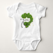 Shamrock verde | corazones brillantes Baby Bodysui