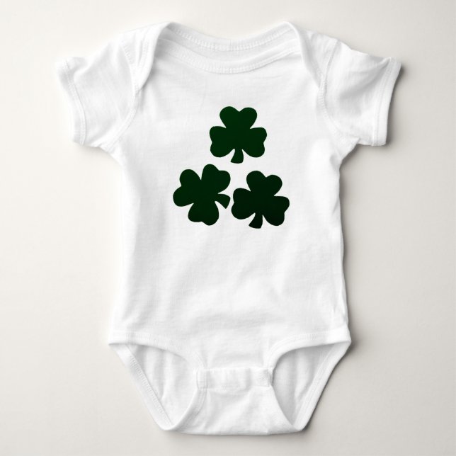 Body Para Bebé Shamrock verde oscuro (Anverso)