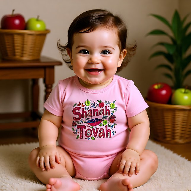 Body Para Bebé 🍎 Shanah Tovah (🍎 Shanah Tovah Baby Bodysuit)