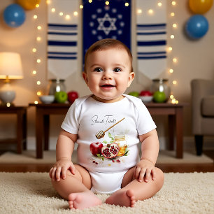 Body Para Bebé Shanah Tovah con tarro de miel