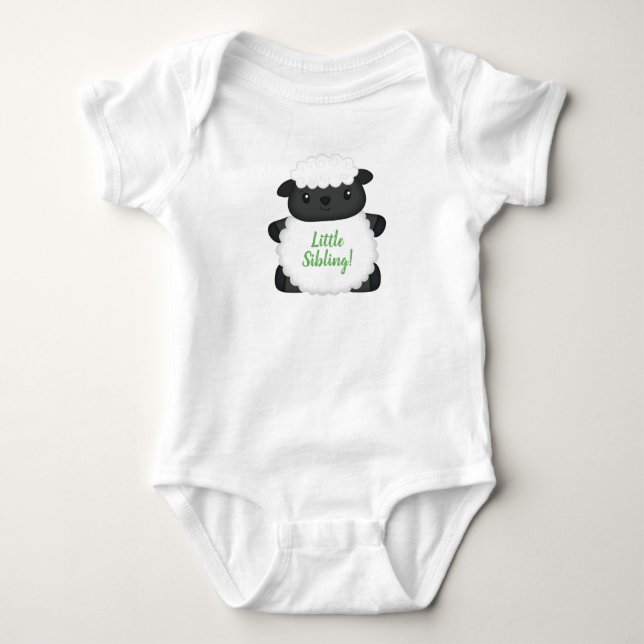 Body Para Bebé Sheep Baby Shower Green (Anverso)
