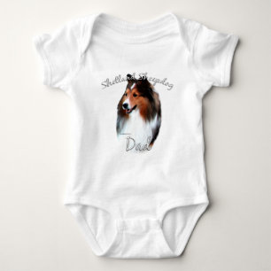Body Para Bebé Shetland Sheepdog (sable) Papá 2