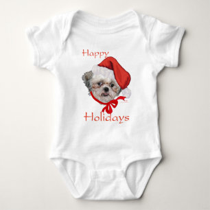 Body Para Bebé Shih Tzu Rescue Dog Happy Holidays