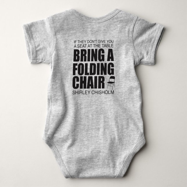 Body Para Bebé Shirley Chisholm Folding Chair (Reverso)