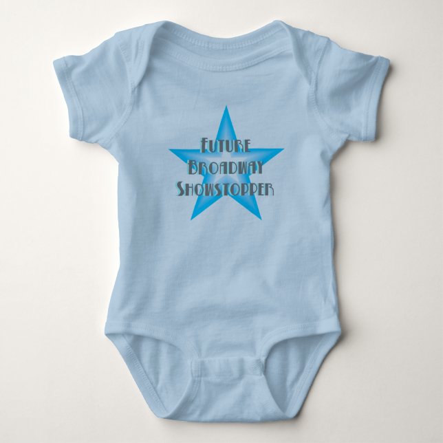Body Para Bebé Showstopper futuro de Broadway (azul (Anverso)