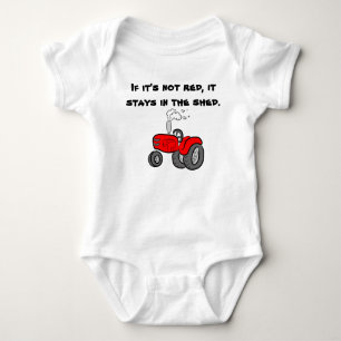 Body Para Bebé Si no es rojo encajone el tractor internacional