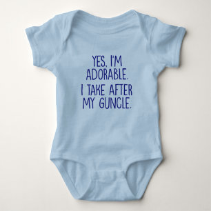 Body Para Bebé Sí, soy Adorable. Me Llevo A Mi Tío.