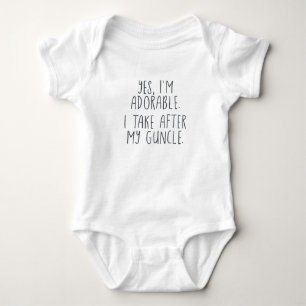Body Para Bebé Sí, soy adorable. Tomo después de mi Guncle.