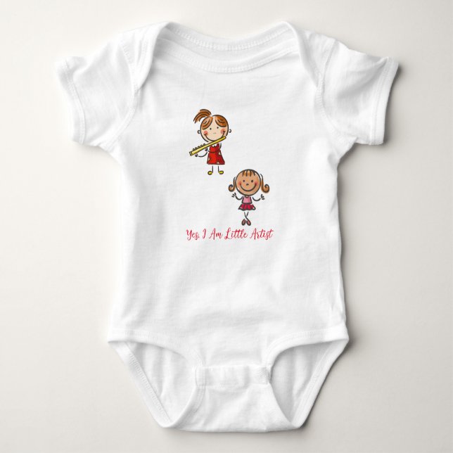 Body Para Bebé sí, soy pequeño artista baby bodysuit (Anverso)