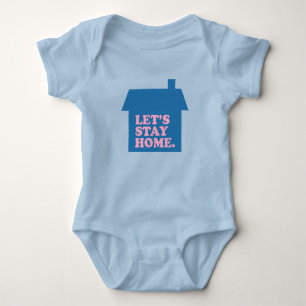 Body Para Bebé Sigamos en casa azul