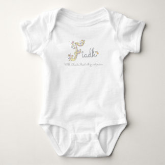 Body Para Bebé Significado del nombre de niña Fiadh con monograma