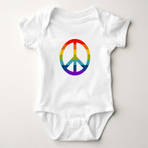 Body Para Bebé Signo de paz arcoiris