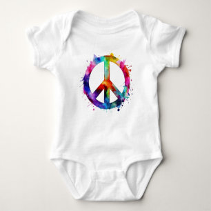 Body Para Bebé Signo de paz arcoiris