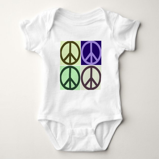 Body Para Bebé Signo de paz arte pop (Anverso)
