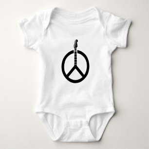 Body Para Bebé Signo de paz de la guitarra