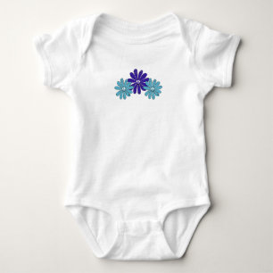 Body Para Bebé Signo de paz hippie flor poder morado Aqua