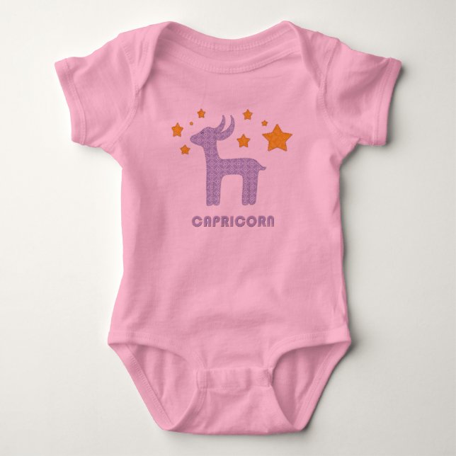Body Para Bebé Signo de zodiaco de Capricornio (Anverso)