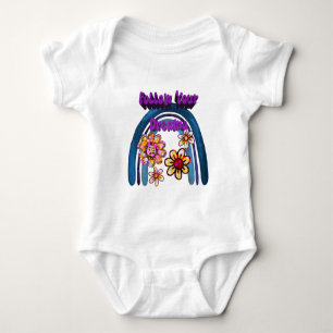 Body Para Bebé Sigue Tus Sueños - Arcoiris Y Flores