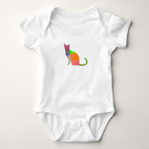 Body Para Bebé Silueta de gato Low Poly