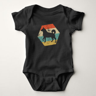 Body Para Bebé Silueta de perro Akita Inu retro