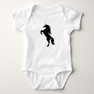 Body Para Bebé Silueta de unicornio negro
