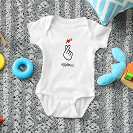 Body Para Bebé Símbolo coreano moderno de amor