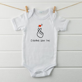 Body Para Bebé Símbolo de amor coreano moderno