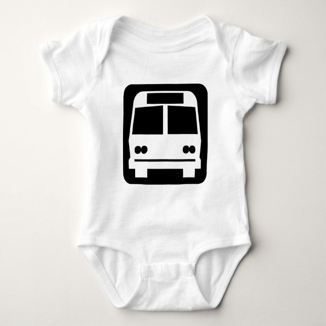 Body Para Bebé Símbolo de bus - Negro (Anverso)