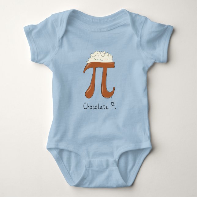 Body Para Bebé Símbolo de chocolate Pi Day matemático divertido (Anverso)