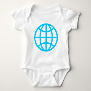 Body Para Bebé Símbolo de Globo - Azul Cielo