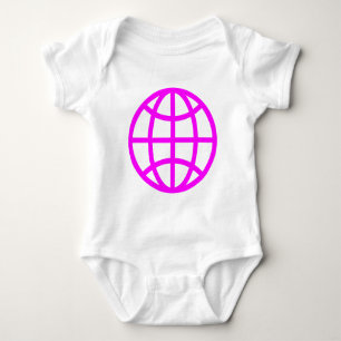 Body Para Bebé Símbolo de Globo - Magenta