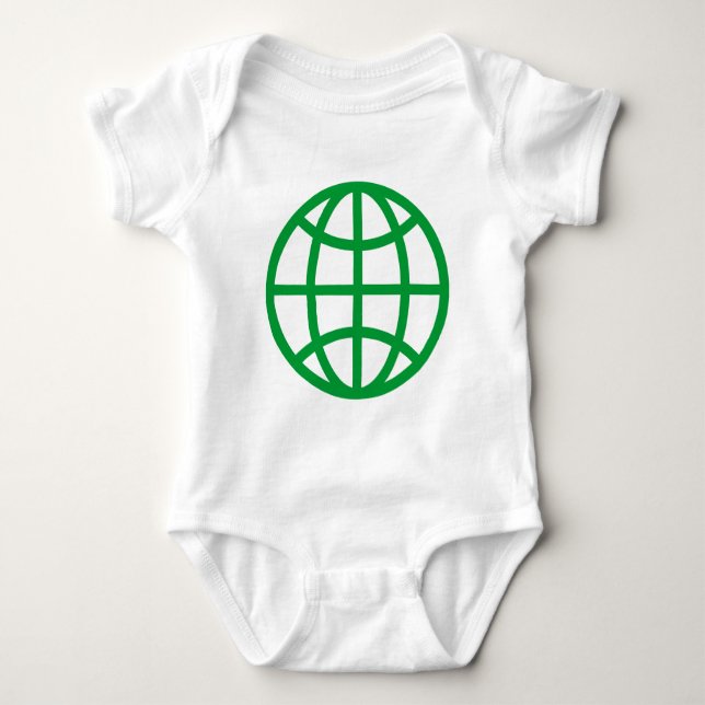 Body Para Bebé Símbolo de globo - Verde de hierba (Anverso)
