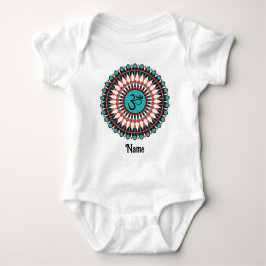 Body Para Bebé Símbolo de Mandala espiritual Om Turquoise Persona