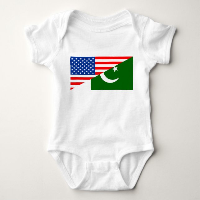 Body Para Bebé símbolo de media bandera de estados unidos en paqu (Anverso)