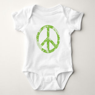 Body Para Bebé Símbolo de paz (verde)