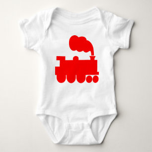 Body Para Bebé Símbolo de tren de vapor - Rojo