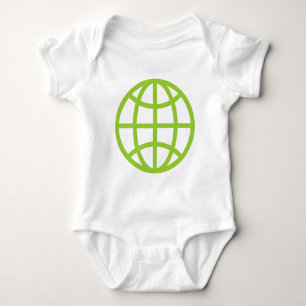 Body Para Bebé Símbolo del Globo - Verde Marciano