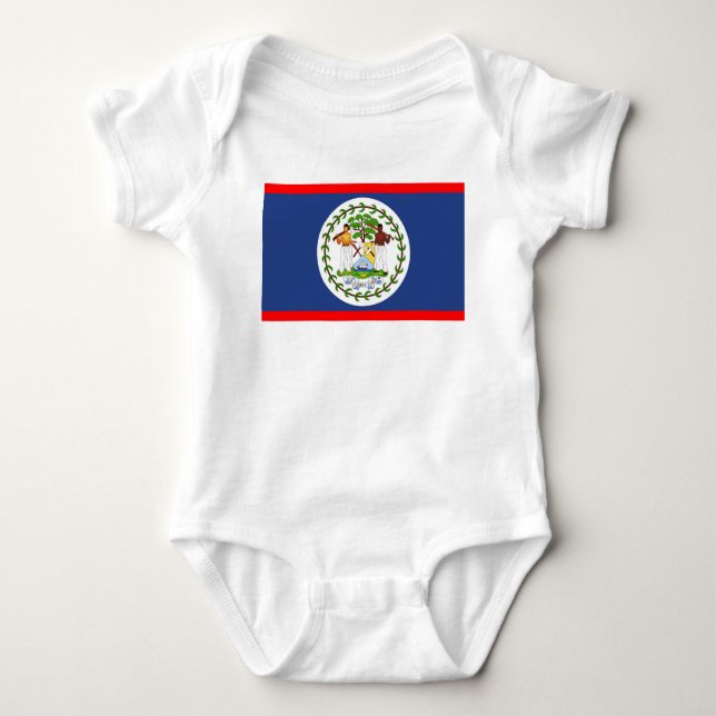 Body Para Bebé Símbolo del país de la bandera de Belice (Anverso)