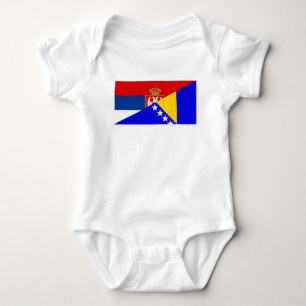 Body Para Bebé símbolo medio del país de la bandera de serbia bos
