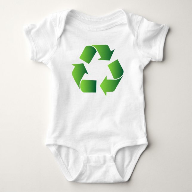 Body Para Bebé Símbolo verde de reciclaje (Anverso)