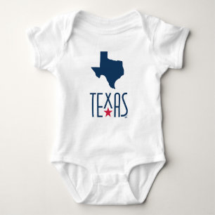 Body Para Bebé Símbolos de Texas, Texas, azul marino