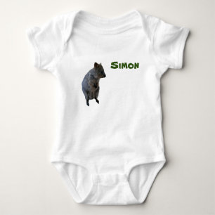 Body Para Bebé Simon Name Y Aussie Quokka, Baby Bodysuit