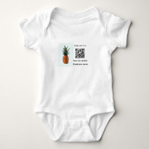 Body Para Bebé Simple código q r de negocio de comida de piña