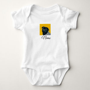 Body Para Bebé Simple colorful animal add name photo custom throw