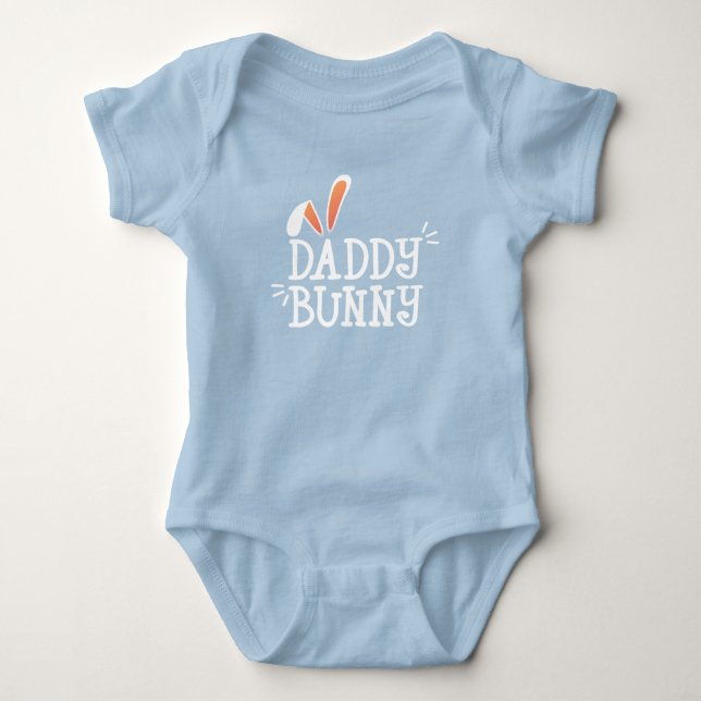 Body Para Bebé Simple Daddy Bunny Easter Typography | Bodysuit (Anverso)