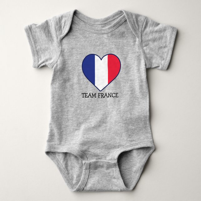 Body Para Bebé Simple FRANCE Fan Moderno Nombre del equipo de la  (Anverso)